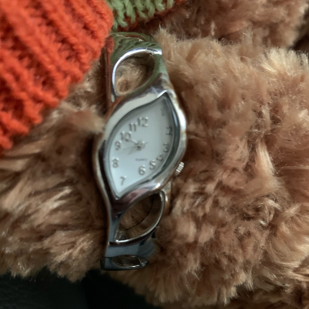 Small silver stainless steel bracelet watch